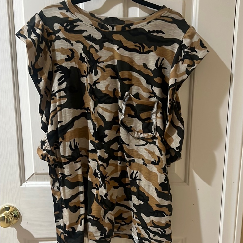 Camouflage Print Women's Tunic